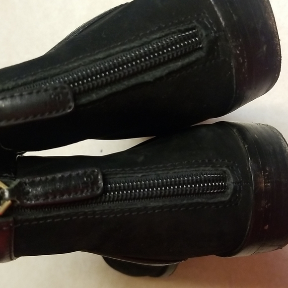 Louise Et Cie Zakiria Black Suede Ankle Boots Booties Boho Leather Lined Size 8 - Picture 10 of 11